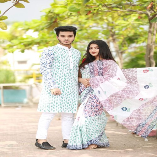 Block Print Couple Dress-17 | Products | B Bazar | A Big Online Market Place and Reseller Platform in Bangladesh