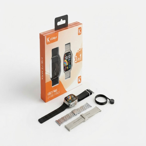 Keqiwear KW75 Max 3-in-1 Smartwatch with 3 Straps | Products | B Bazar | A Big Online Market Place and Reseller Platform in Bangladesh
