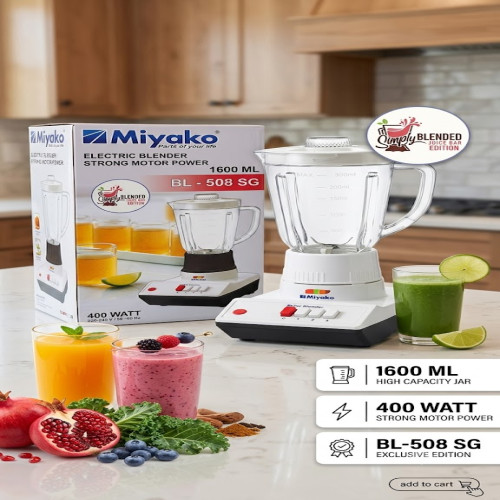 Miyako (BL-508 SG) Electric Blender & Juice Maker - 1600ml | Products | B Bazar | A Big Online Market Place and Reseller Platform in Bangladesh