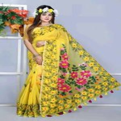 Hand print Half silk single sharee 09 | Products | B Bazar | A Big Online Market Place and Reseller Platform in Bangladesh