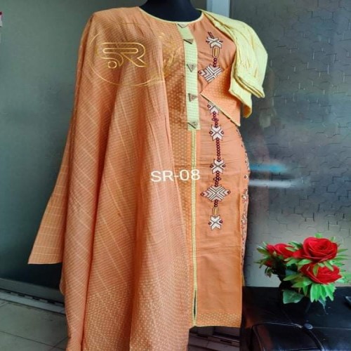 Skin Print embroidered work three piece-11 | Products | B Bazar | A Big Online Market Place and Reseller Platform in Bangladesh