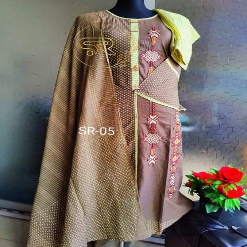 Skin Print embroidered work three piece-07 | Products | B Bazar | A Big Online Market Place and Reseller Platform in Bangladesh