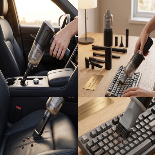AS-228 3-in-1 Portable Mini Handheld Vacuum Cleaner for Home and Car with Multi-Nozzle Attachments | Products | B Bazar | A Big Online Market Place and Reseller Platform in Bangladesh