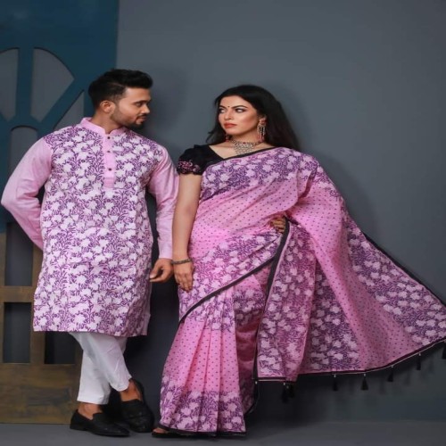 New Design Block Print Couple Dress 003 | Products | B Bazar | A Big Online Market Place and Reseller Platform in Bangladesh