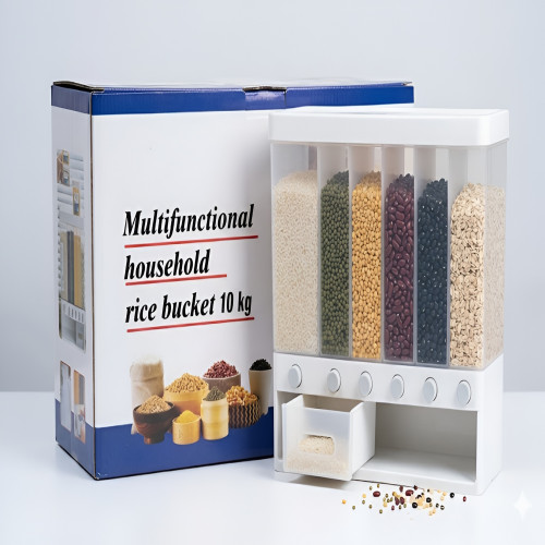 10KG Multi Functional Household Rice Storage Bucket with Multi Grain Dispenser | Products | B Bazar | A Big Online Market Place and Reseller Platform in Bangladesh