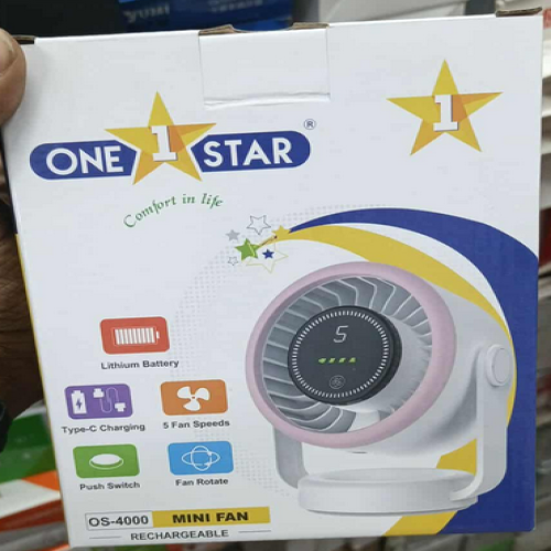 One Star OS400 Mini Fan Rechargeable | Products | B Bazar | A Big Online Market Place and Reseller Platform in Bangladesh