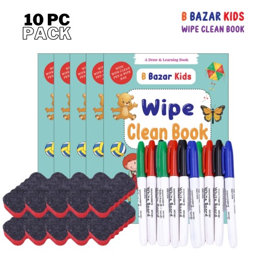 B Bazar Wipe Clean Book (1:4) 10 PC Pack | Products | B Bazar | A Big Online Market Place and Reseller Platform in Bangladesh