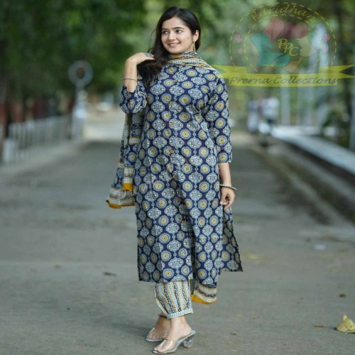 Indian Cotton Kurti three piece | Products | B Bazar | A Big Online Market Place and Reseller Platform in Bangladesh