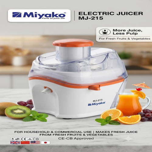 Miyako MJ-215 Electric Juicer for Fresh Fruits & Vegetables | Products | B Bazar | A Big Online Market Place and Reseller Platform in Bangladesh