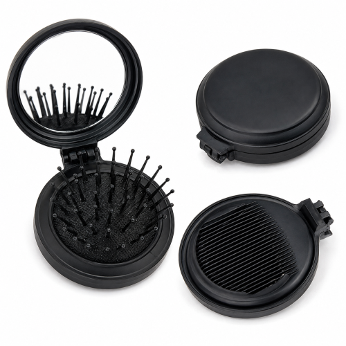Vintage Black Mini Folding Pocket Hair Brush with Mirror & Comb | Products | B Bazar | A Big Online Market Place and Reseller Platform in Bangladesh