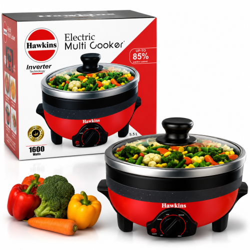 Hawkins 5.5L Electric Multi Cooker 1600W Non-Stick Multi Purpose Cooking Pot | Products | B Bazar | A Big Online Market Place and Reseller Platform in Bangladesh