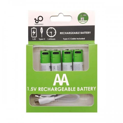 Rechargeable Batteries AA 1.5V With Type-C Cable smartoools 4pcs | Products | B Bazar | A Big Online Market Place and Reseller Platform in Bangladesh