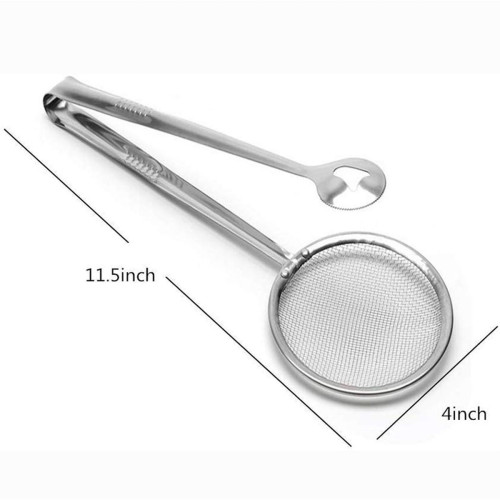 Frying Tong Multi-functional 2 in 1 Fry Tool Filter, Spoon, Strainer With Clip Stainless Steel Mesh | Products | B Bazar | A Big Online Market Place and Reseller Platform in Bangladesh