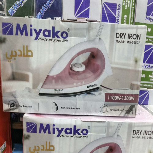 Miyako MEI-048CP Dry Iron 1300W Non-Stick Soleplate Electric Iron | Products | B Bazar | A Big Online Market Place and Reseller Platform in Bangladesh