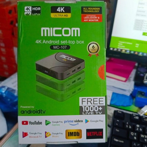 Micom MC-107 4K Android Set Top Box 2/16GB | Products | B Bazar | A Big Online Market Place and Reseller Platform in Bangladesh
