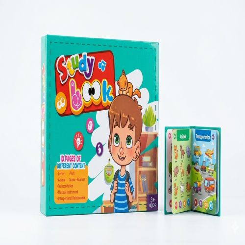 Kids Interactive Study Book: 10-Page Educational Toy for Toddlers (3+ Years)
