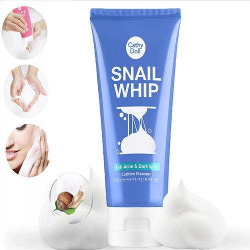 Cathy Doll Snail Whip Anti-Acne & Dark Spot Cushion Cleanser - 120g