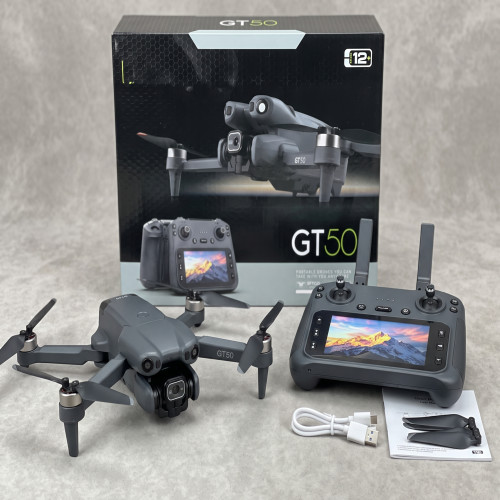 GT50 Foldable Drone with Built-in Screen Remote Controller - HD Dual Camera price in BD