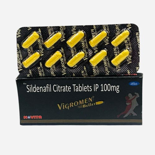 VIGROMEN BULLET SILDENFIL TABLETS 10Pcs-100mg