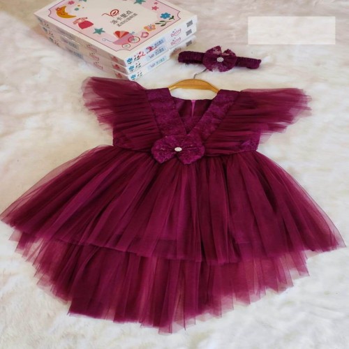 Baby Fluffy angel Dress Maroon | Products | B Bazar | A Big Online Market Place and Reseller Platform in Bangladesh