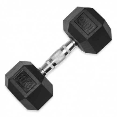 Rubber Hex Dumbbell (Single) 10Kg - Black | Products | B Bazar | A Big Online Market Place and Reseller Platform in Bangladesh