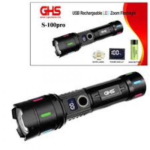 Usb Rechargeable LED Zoom Flashlight GHS S-100 Pro | Products | B Bazar | A Big Online Market Place and Reseller Platform in Bangladesh