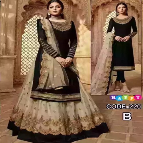 Semi-Stitched Georgette Gown - 9 | Products | B Bazar | A Big Online Market Place and Reseller Platform in Bangladesh