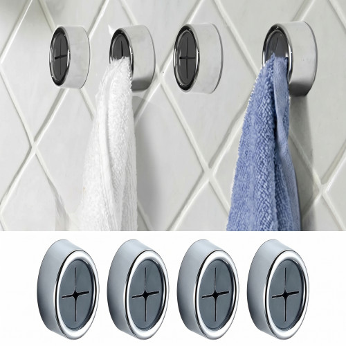 4Pc Self-Adhesive Towel Holder Round Wall Mount For Bathroom Or Kitchen | Products | B Bazar | A Big Online Market Place and Reseller Platform in Bangladesh