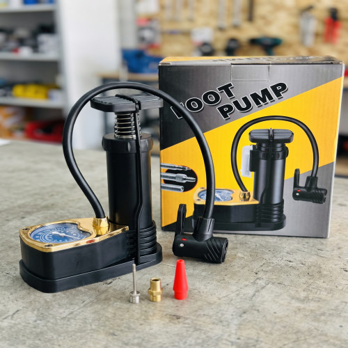 Portable High Pressure Foot Air Pump with  Car, Motorcycle, Bicycle & Balls price in BD