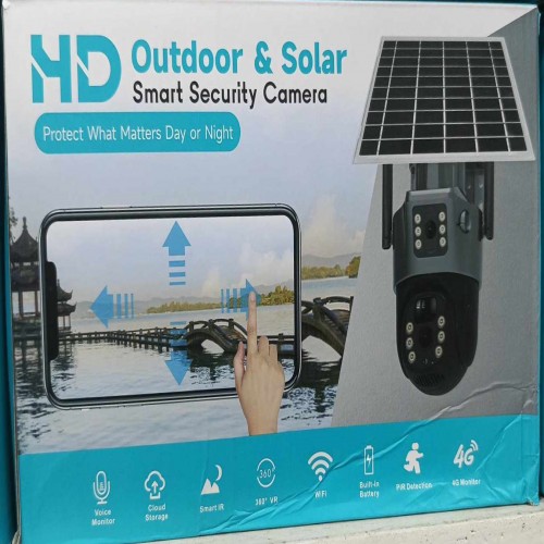 HD Outdoor Solar Smart Security Camera Double Lense | Products | B Bazar | A Big Online Market Place and Reseller Platform in Bangladesh