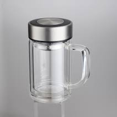Office Glass Infuser Bottle Tea Tumbler Double Wall Glass Borosilicate Bottle Travel Mug Leakproof Tea Bottle with Strainer Carry Handle-340ml | Products | B Bazar | A Big Online Market Place and Reseller Platform in Bangladesh