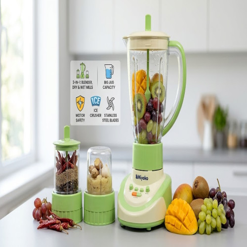 Miyako BL-152 PF-AP Electric Blender with Dry and Wet Mill - 3 Jars | Products | B Bazar | A Big Online Market Place and Reseller Platform in Bangladesh