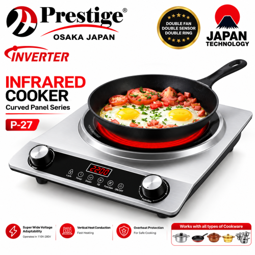 Prestige Osaka Japan Inverter Infrared Cooker P-27 with Double Fan & Sensor - 2200W | Products | B Bazar | A Big Online Market Place and Reseller Platform in Bangladesh