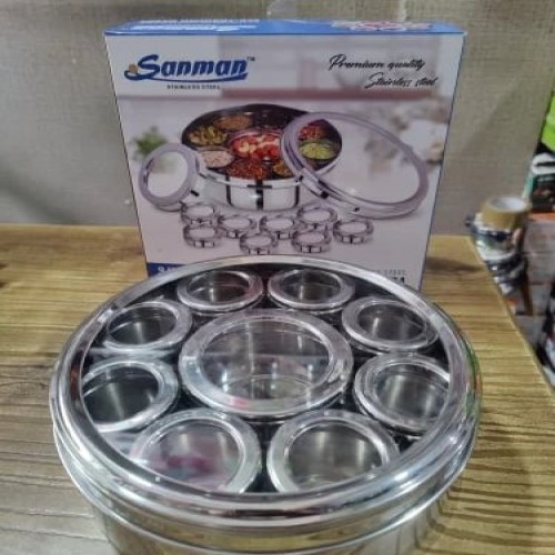 9 In 1 Stainless Steel Multipurpose Spice Box | Products | B Bazar | A Big Online Market Place and Reseller Platform in Bangladesh