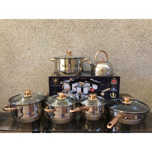 Kaisa Villa Stainless Steel Induction bottom 12pcs Cookware Set | Products | B Bazar | A Big Online Market Place and Reseller Platform in Bangladesh