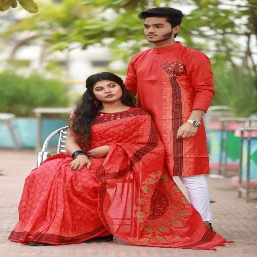 Block Print Couple Dress-67 | Products | B Bazar | A Big Online Market Place and Reseller Platform in Bangladesh