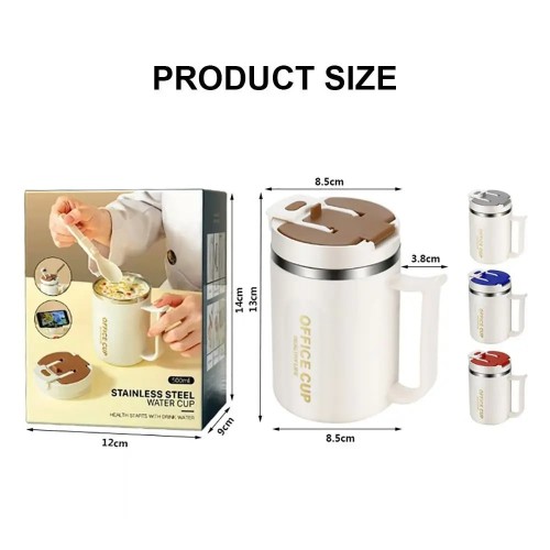 Stainless Steel Water Cup Household Insulated Lid Double Layer Coffee Mug Heat-resistant Drinkware 500ML | Products | B Bazar | A Big Online Market Place and Reseller Platform in Bangladesh