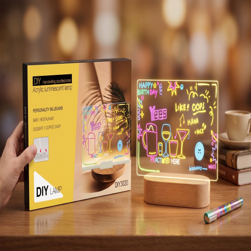DIY Acrylic Luminescent Lamp – LED Message Note Board with Pen (DIY3020) | Products | B Bazar | A Big Online Market Place and Reseller Platform in Bangladesh