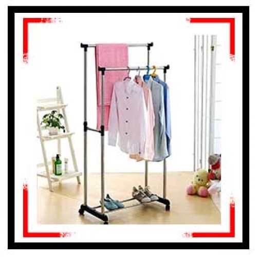 Double Pole Telescopic Clothes Rack | Products | B Bazar | A Big Online Market Place and Reseller Platform in Bangladesh