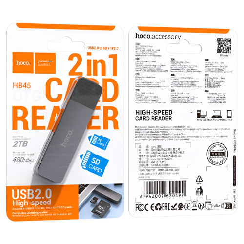 Hoco HB45 Spirit 2-in-1 USB 2.0 Card Reader | Products | B Bazar | A Big Online Market Place and Reseller Platform in Bangladesh