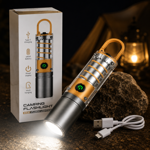 X10 Camping Flashlight  LED Torch 18650 Battery & Type-C Charging | Products | B Bazar | A Big Online Market Place and Reseller Platform in Bangladesh
