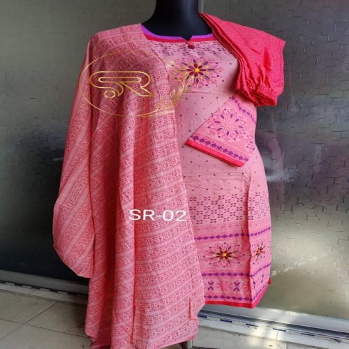 Skin Print embroidered work three piece | Products | B Bazar | A Big Online Market Place and Reseller Platform in Bangladesh