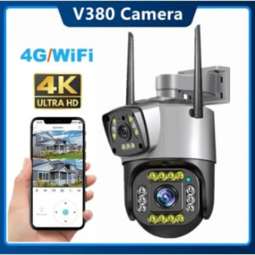 V380 8MP 4G PTZ WIFI Supported IP Wireless Outdoor Waterproof Dual Lens CCTV Surveillance Camera | Products | B Bazar | A Big Online Market Place and Reseller Platform in Bangladesh