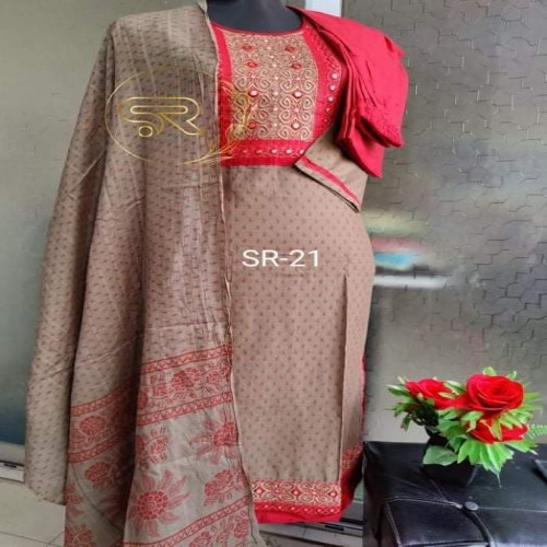 Skin Print embroidered work three piece-08 | Products | B Bazar | A Big Online Market Place and Reseller Platform in Bangladesh
