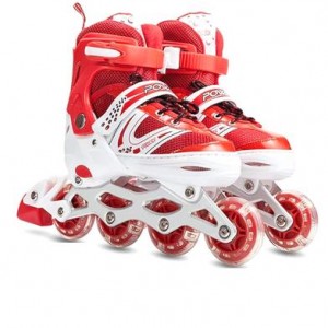 Inline roller skates shoes Red & White -1 Pair- Size (38-41)