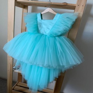 Baby Fluffy angel Dress Sky Blue