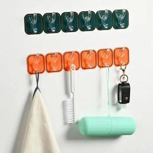 6in1 Solid Multifunctional Strip Acrylic Adhesive Hook Wall Mount