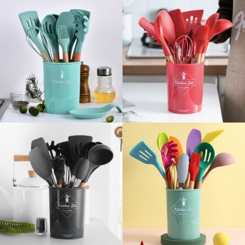 12Pcs Cooking Tools Kitchen Cookware Set Silicone Utensils | Products | B Bazar | A Big Online Market Place and Reseller Platform in Bangladesh