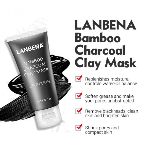 LANBENA Bamboo Charcoal Clay Mask | Products | B Bazar | A Big Online Market Place and Reseller Platform in Bangladesh