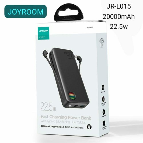 JOYROOM JR-L015 Power Bank With Dual Cables 20000 mAh | Products | B Bazar | A Big Online Market Place and Reseller Platform in Bangladesh